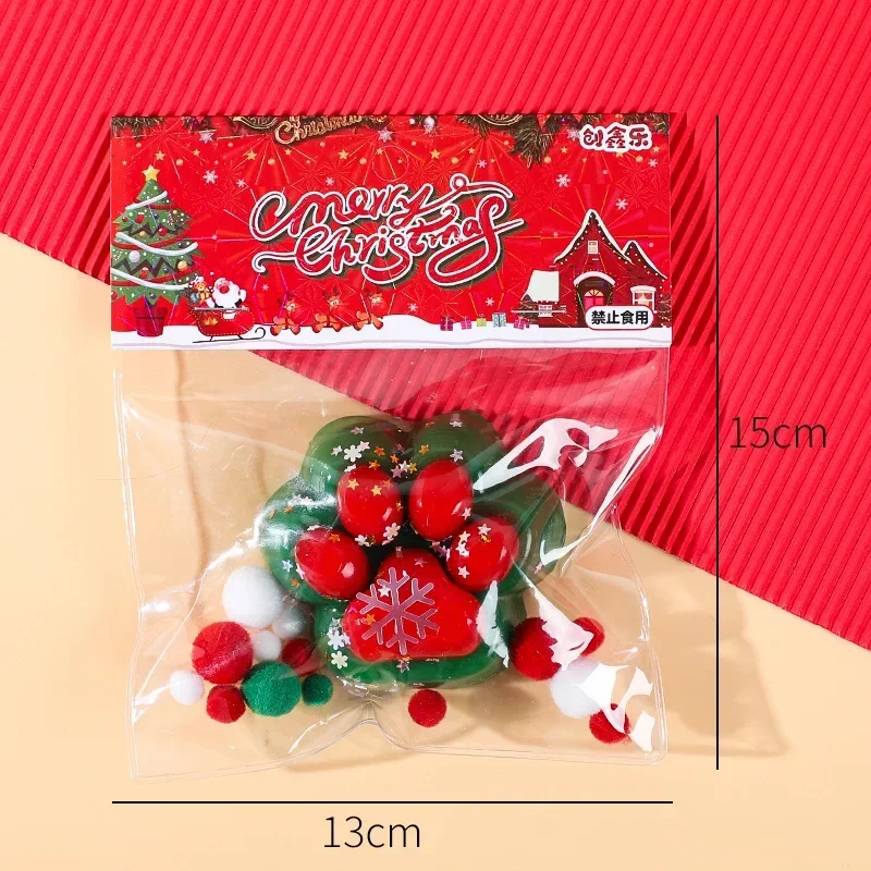 Juguete para apretar con forma de pata de gato de Navidad, pastel, pellizco blando, juguete antiestrés, recuerdo de fiesta para niños