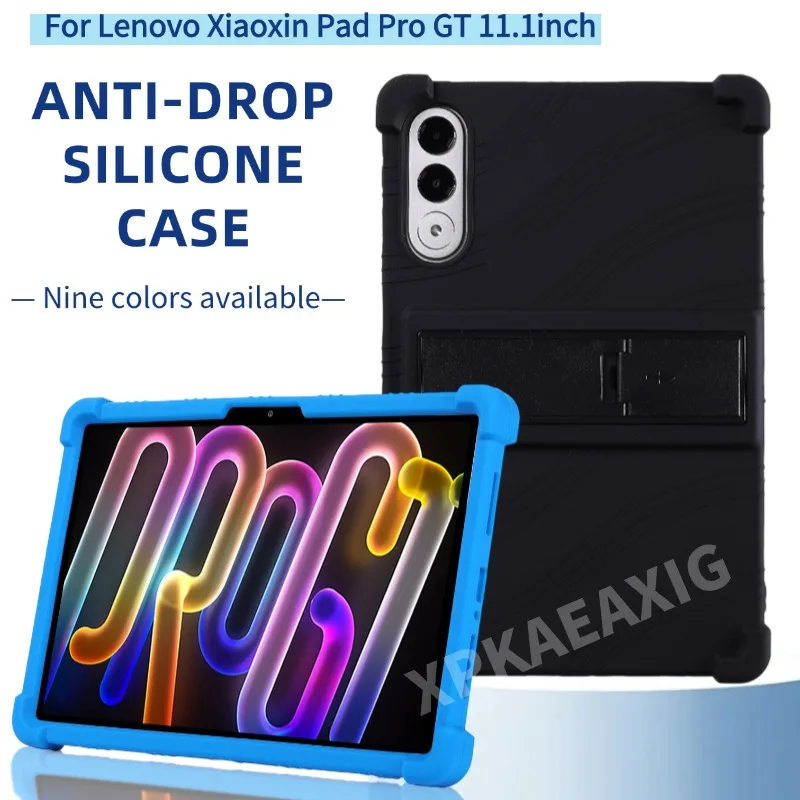 

Для Lenovo Xiaoxin Pad Pro GT 11,1 дюйма TTB710FU Funda с 4 противоударными подушечками безопасности, мягкая силиконовая подставка, защитный чехол