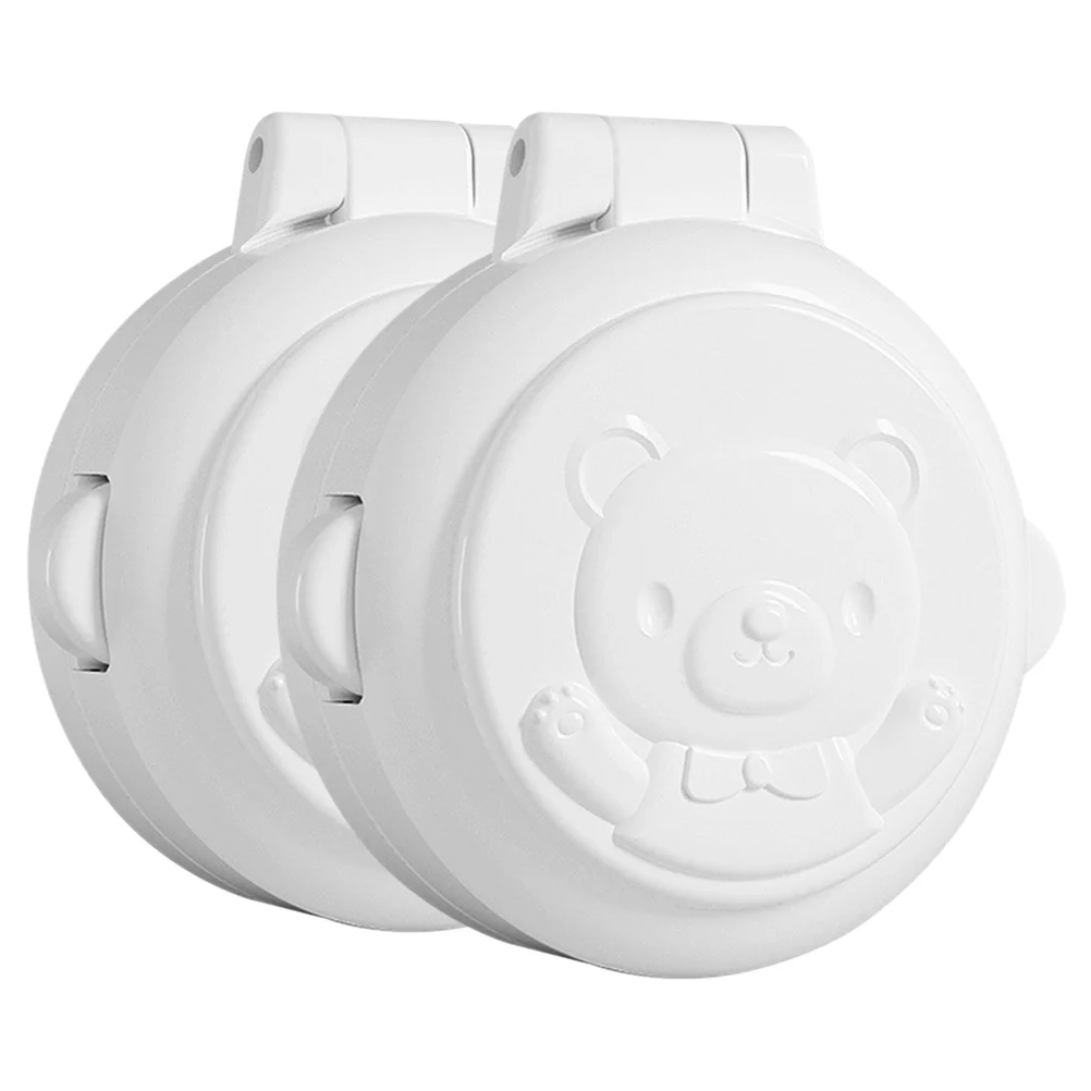 

2 Pcs Electrical Switch Protection Lock Kid Door Knob Cover One-button Start Baby Proof Abs Child Safety