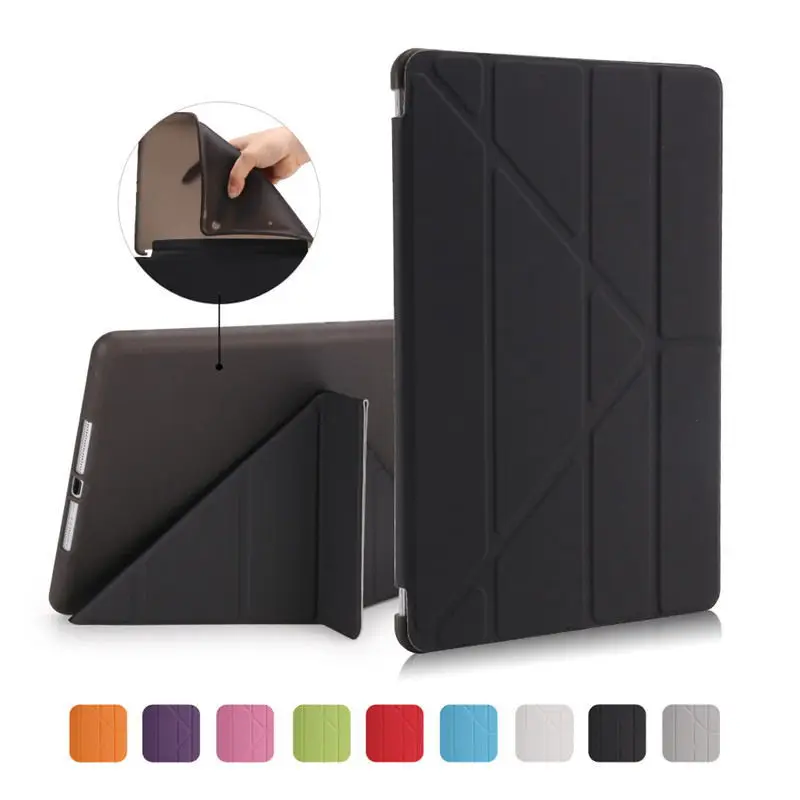 

For Ipad Air 1 A1474 A1475 Smart Case 5 Shapes Stand Thin Leather Soft Cover For iPad AIR 2 A1566 A1567 9.7 Auto Sleep/Wake up