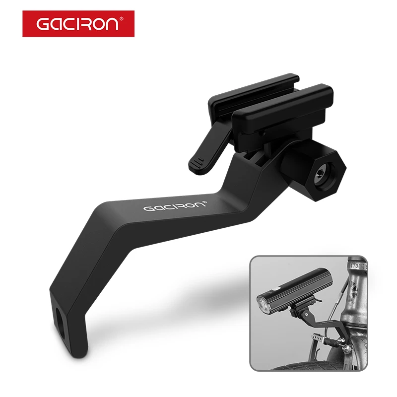 Gaciron Bike Headlight Bracket Folding Bicycle Light Aluninum Alloy Extension Mount Bracket Light Holder Stand for Brompton