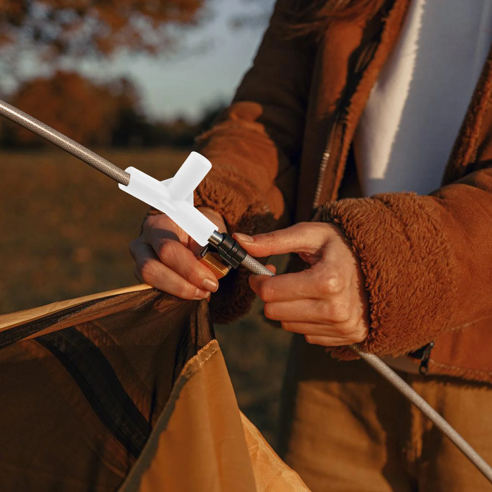 

20 Pcs Adapter Tent Pole Joint Connector Camping Poles Replacement Rods White Three Way Plastic