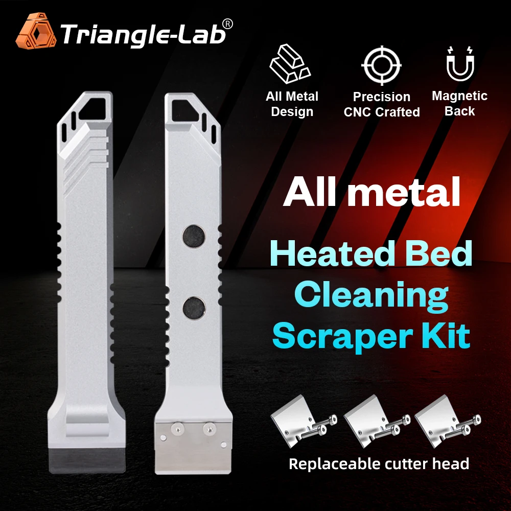 Trianglelab Bambu Lab 3D Printer Scraper All Metal CNC Machined SK5 Steel Blade Cleaning Tool For Creality Shovel Scrapers Knife