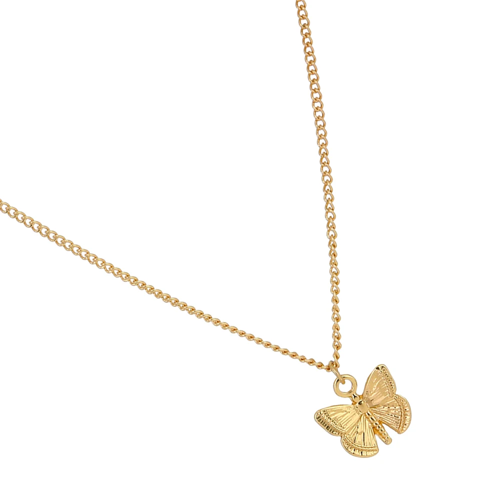 

Butterflies Alloy Neck Pendant Women Necklace Elegant Clavicle Necklace Stylish Photo Memorial Pendant Party Decoration Girl