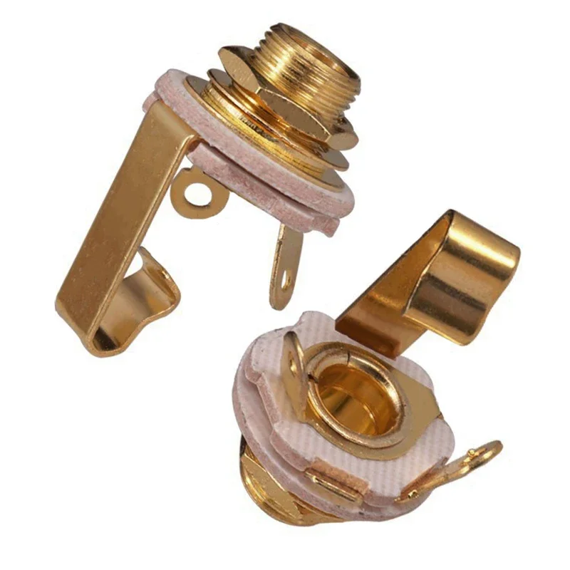 1PCS 6.35mm 1/4' Mono Input Jack Plug Socket For Electric Guitar Bass Pickup Output