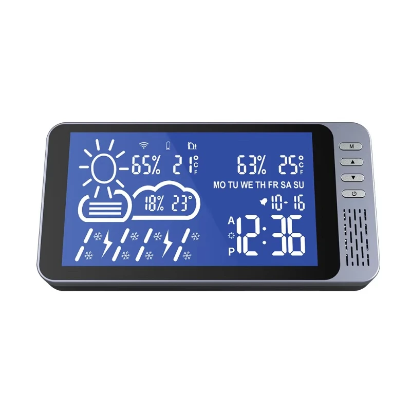 

Digital home weather station wireless weather forecast, powered by large screen LCD battery