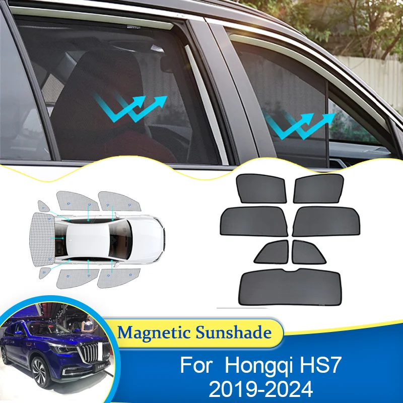 For Hongqi HS7 2019 2020 2021 2022 2023 2024 Protections Shield blocking Window Sunshade Privacy Side Shading Visor Accessories