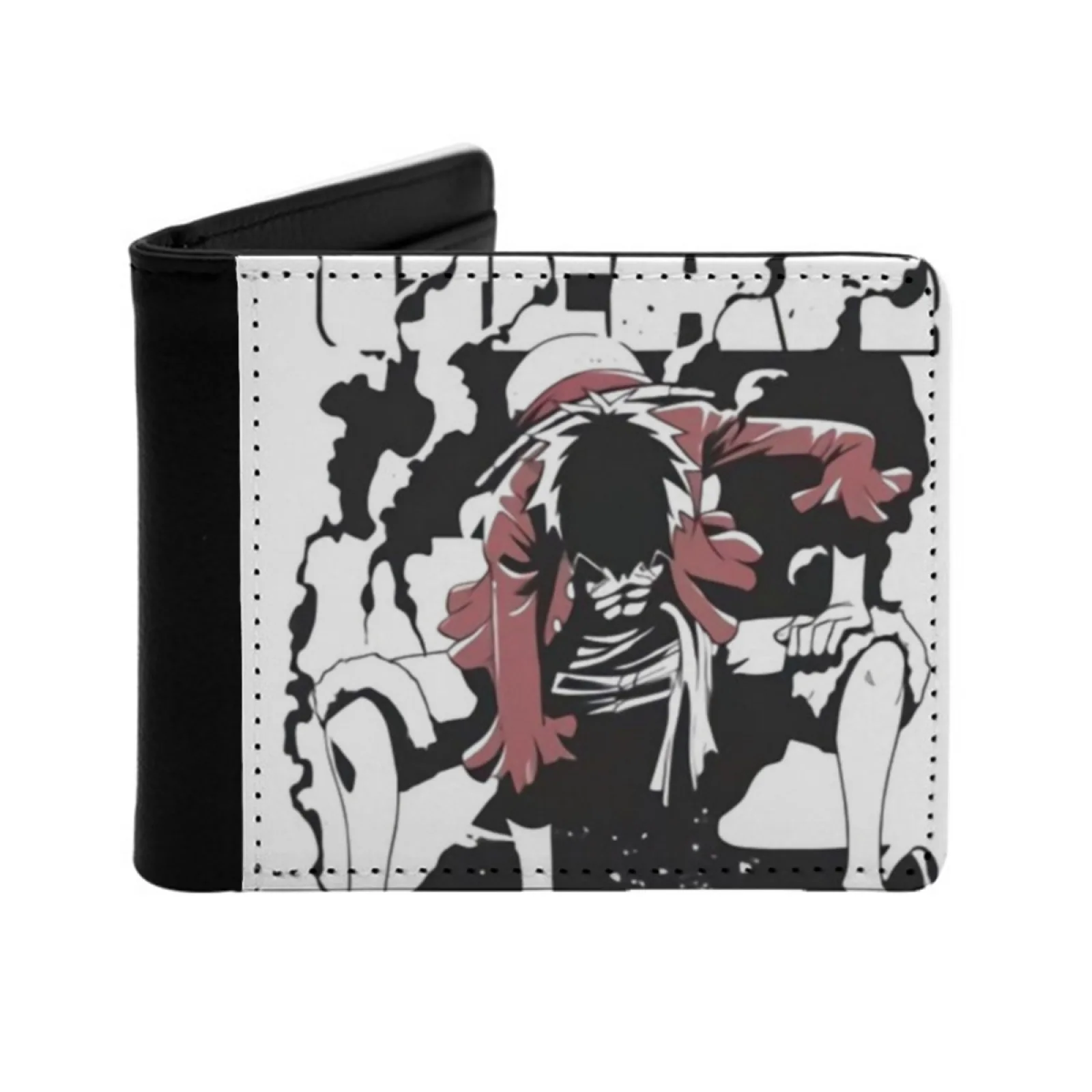 Luffy Gear 2 Men Wallets Card Man Wallet Short Purse Bi-Fold Personalized Purses Monkey D Luffy Luffy Mugiwara Iwara Hat