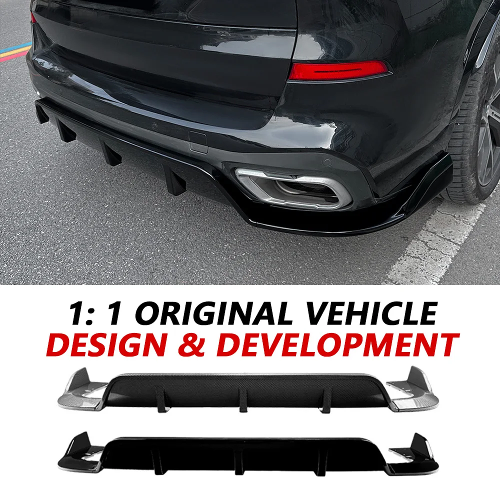 Black Warrior Heckstoßstangenlippe für BMW X5 G05 m Sport 2019+, glänzend schwarz, Sport-Stoßstangenlippenspoiler, Heckdiffusor, Karosserie-Tuning