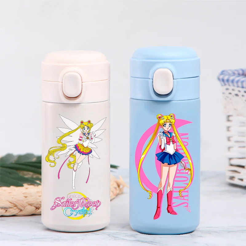 320ml/420ml Pretty Guardian Sailor Moon Portable Large Capacity Sport Water Bottle Children Drinking Cup Thermal Stainless Steel