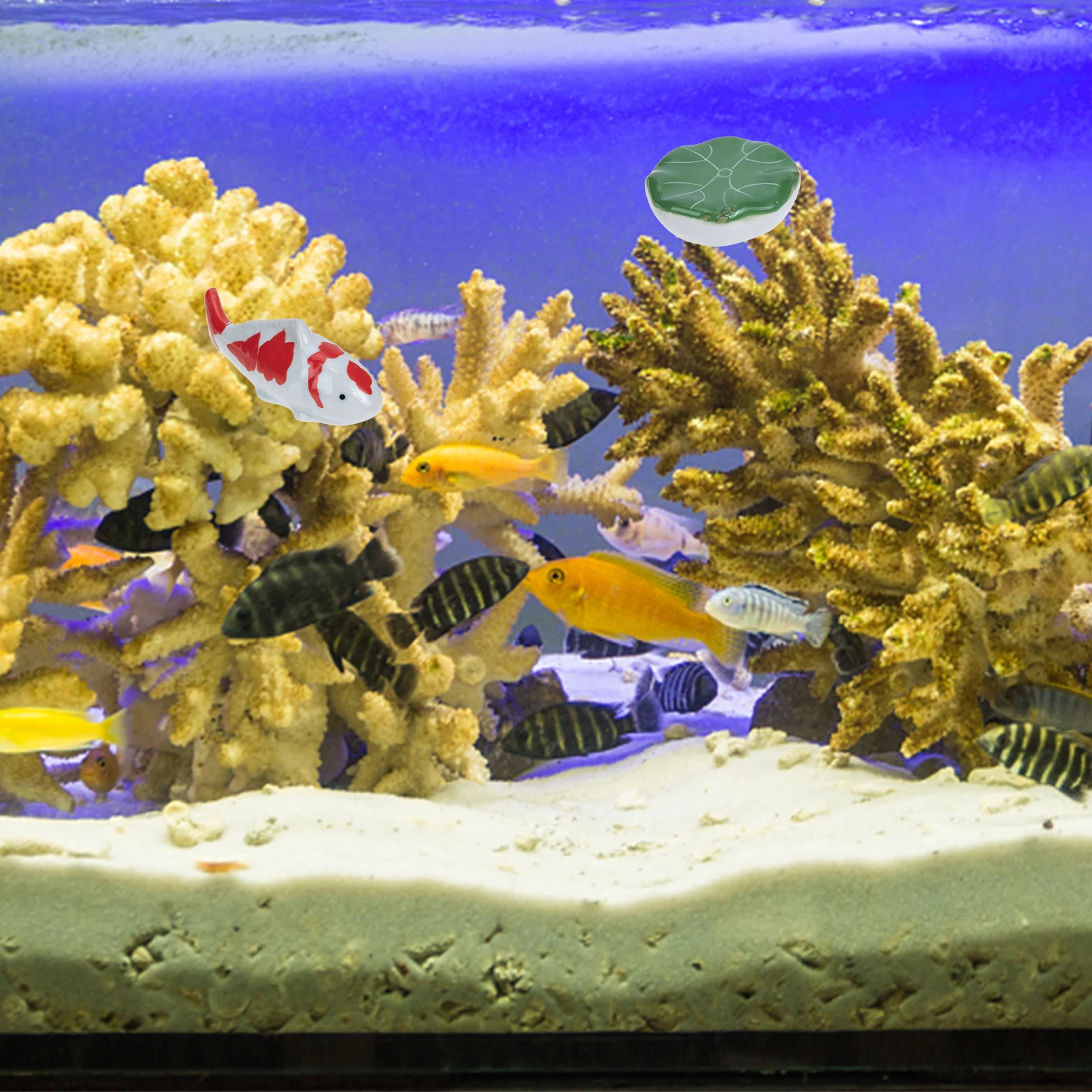

3 Pcs Ceramic Ball Decoration Cartoon Floating Fish Tank Oh Aquarium Koi Floatable Office