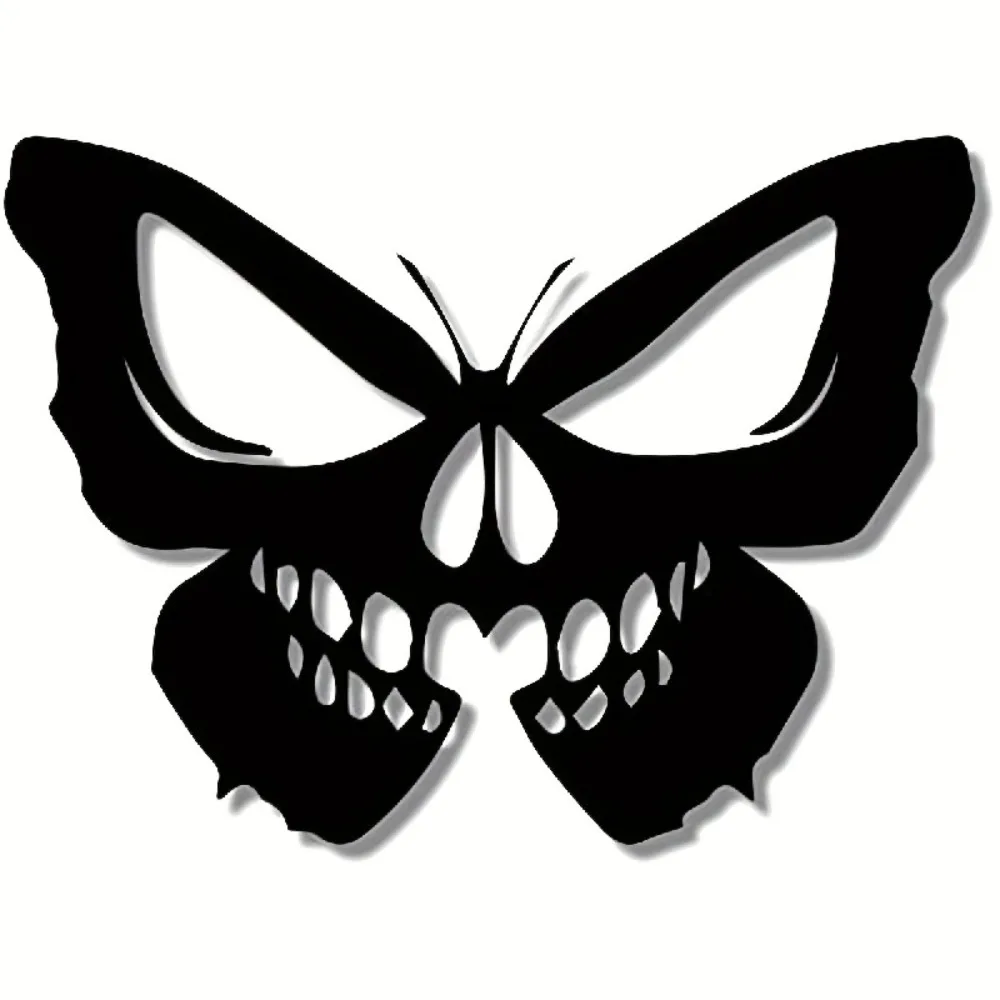 Skull Butterfly Motorcycle Stickers for Body Fuel Tank Racing Helmet Waterproof Decals Car Bumper Door Cover Scratches Decor