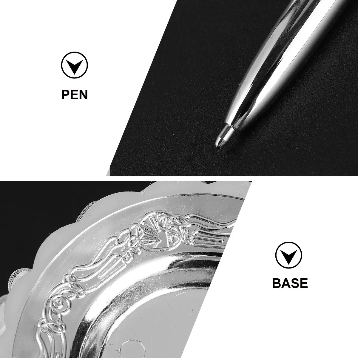 

Ручка белая, элегантная вышивка, подставка для ручки для свадебного гостя, материал премиум-класса, идеальный свадебный аксессуар