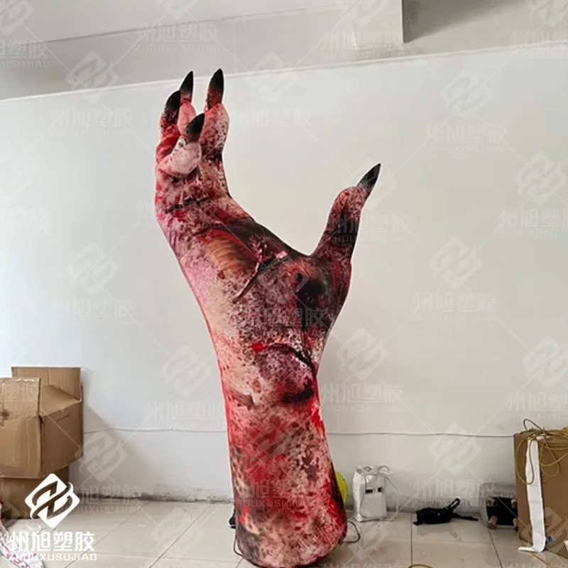 

Giant inflatable blood hands, decorations for Halloween parties Inflatable burned hands event planning decorative props