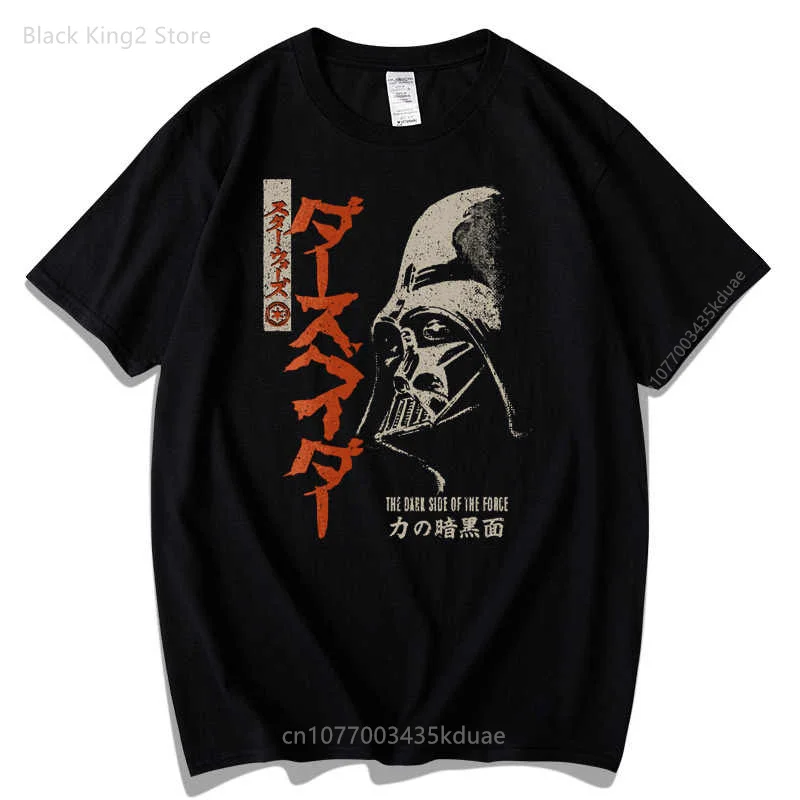 Star Wars Movie T Shirt for Men Clothing Darth Vader Rose Vintage Graphic T-Shirt Men's Women's Summer Cotton Short Sleeve Tops