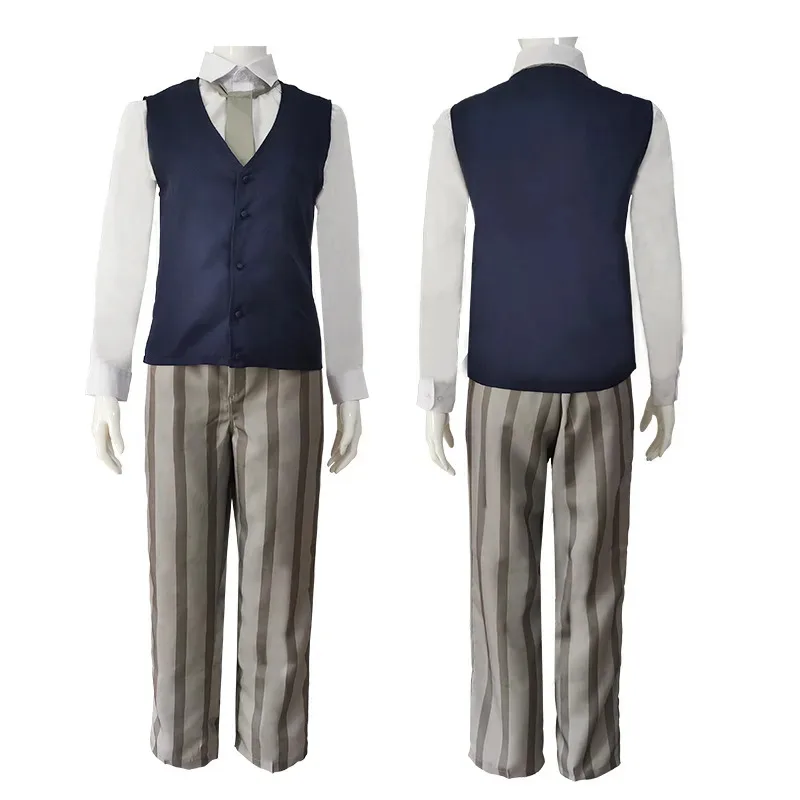 อะนิเมะ Beastars ชุดคอสเพลย์วิกผมหน้ากากหมาป่าสีเทา Legoshi ชุดสัตว์กินเนื้อ Legosi คอสเพลย์เครื่องแต่งกาย Cherryton Academy ชุดสีฟ้า