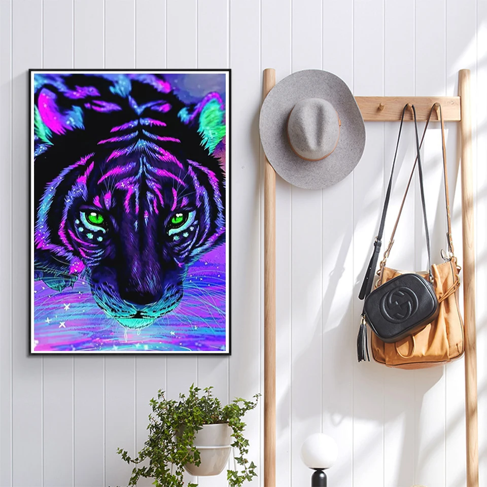 AB 90 Colors Diamond Painting 5D DIY Animal Cross Stitch Kit Square/Round Embroidery Tiger Picture Home Decor Gift Hobby