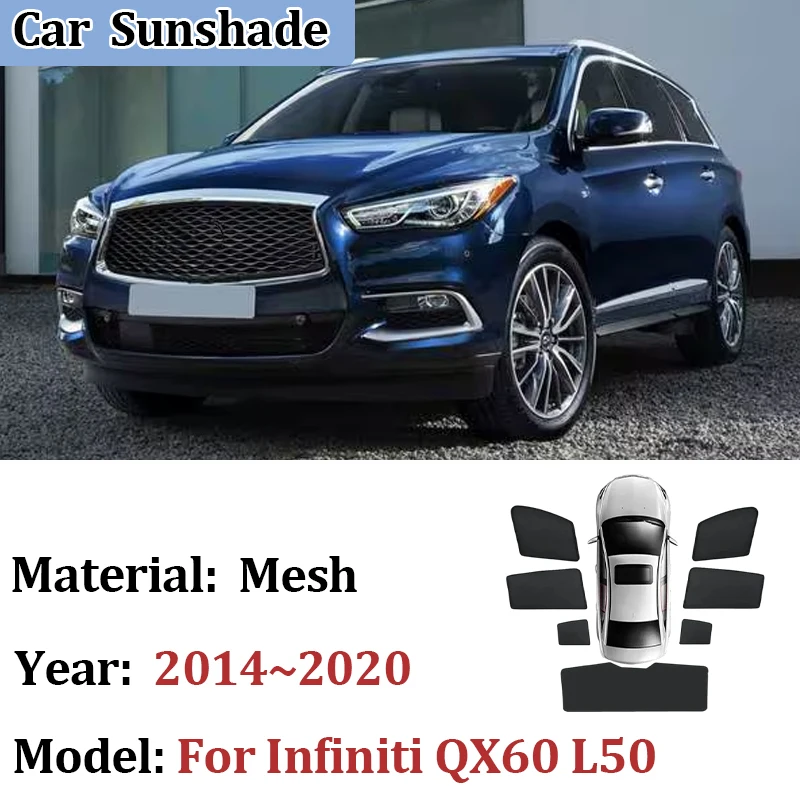 

Для Infiniti QX60 L50 2014~2020: Солнцезащитные шторки, противомоскитные сетки, защитные шторки для конфиденциальности, дышащие сетчатые аксессуары для лобового стекла и окон
