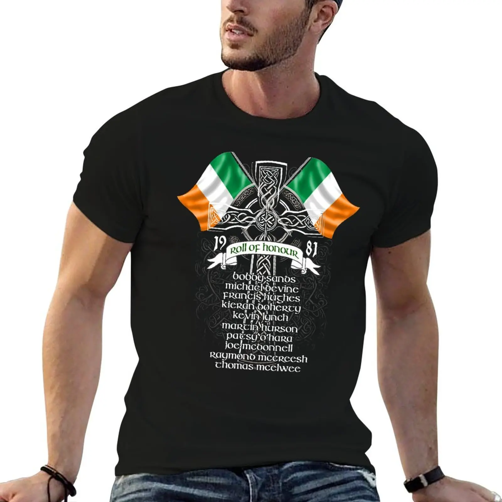 

Irish t man Hunger graphic shirt 1981 funny Strike - shirts Ireland T-Shirt for man cotton t