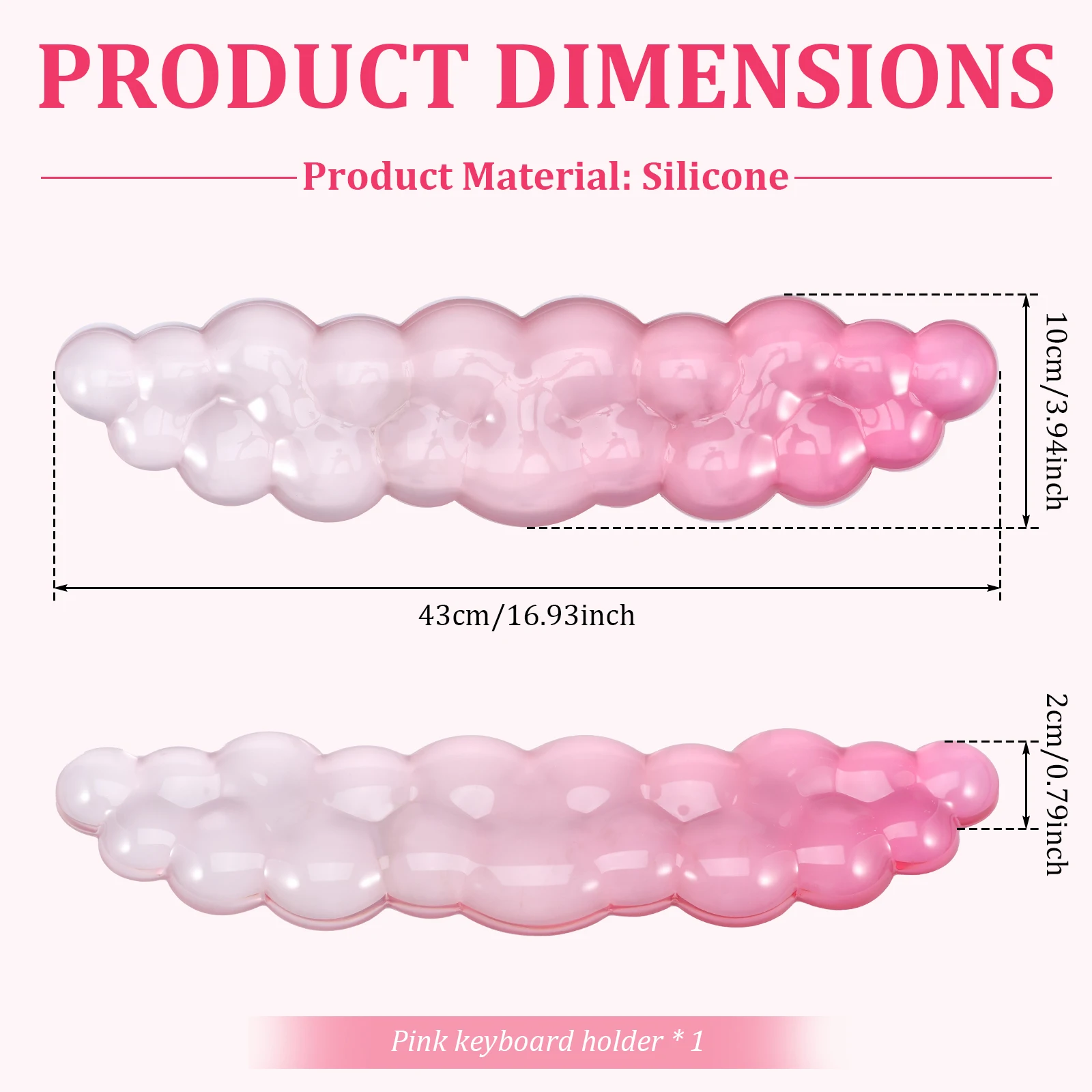 1 ชิ้น แผ่นรองข้อมือรูปทรงเมฆ  - Ergonomic Mouse Wrist Rest Pad บทวิจารณ์และราคา
