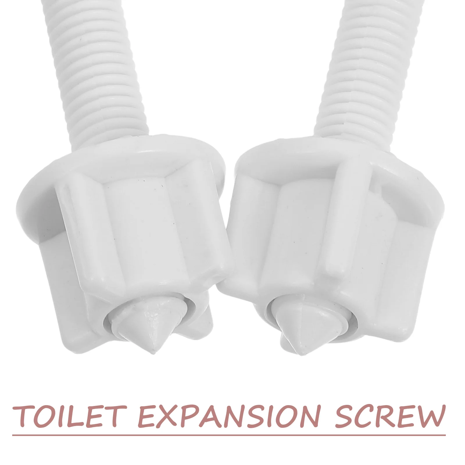 2 Pcs Toilet Seat Screws Plastic Nuts Rubber Plugs Quick Release Compatible Most Seats Easy Installation Secure Fixation White