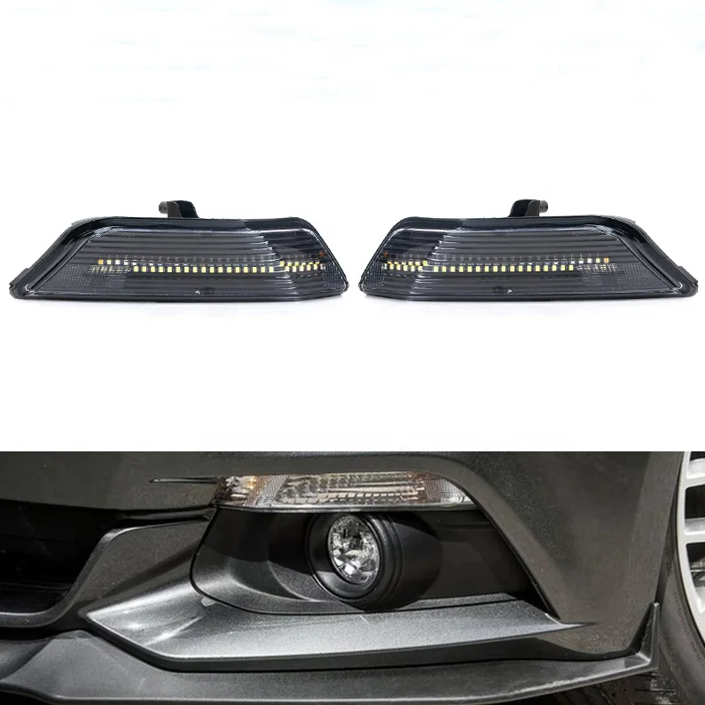 Hot Sales Auto Parts Smoke Lens Sequential Synth Turn signal Light Fog Light for Ford Mustang 2015 2016 2017 Accessories