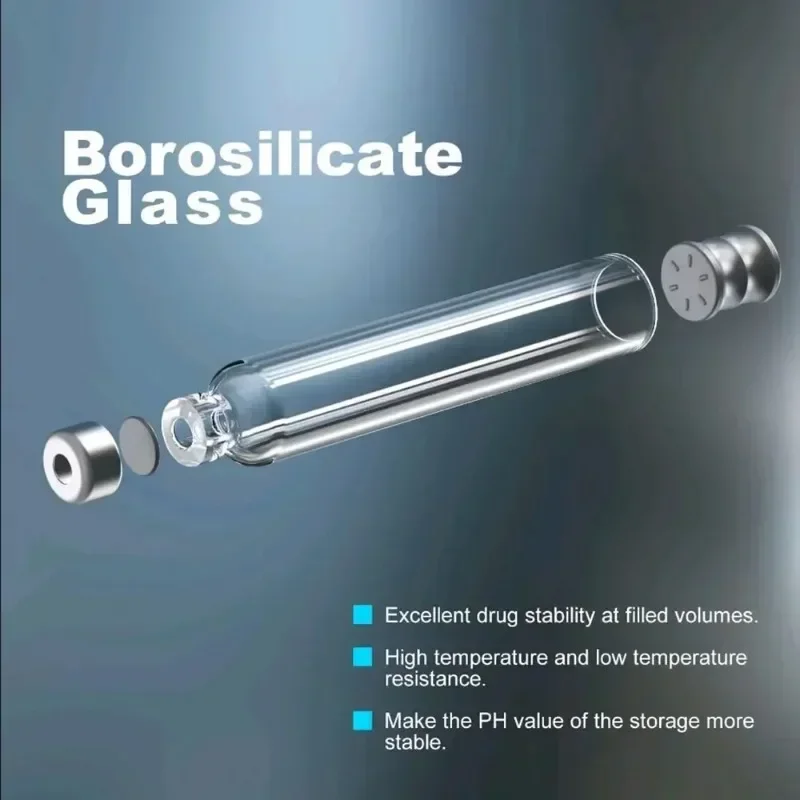 10/20/30/40/50 pcs 3ml sterile insulin refill box - empty glass insulin refill bottle (individually packaged)