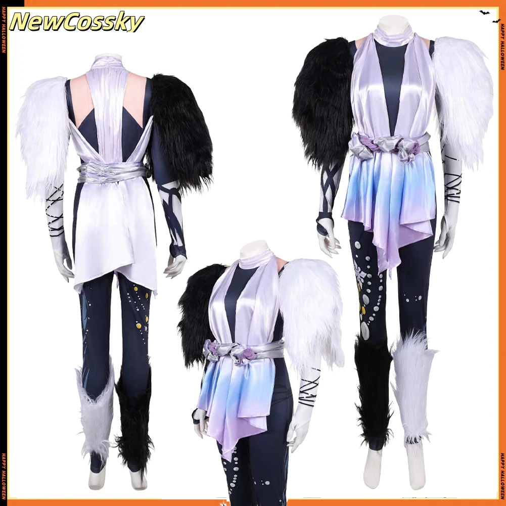 

Luna Snow Jumpsuit Fantasia Clothing Game Rivals Roleplay Cosplay Costume Shoulder Pads Outfits Halloween Carnival Party Suit