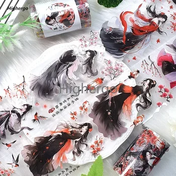 2 m/Rulo Vintage Kız PET Bant Kristal Şeffaf Dekoratif Washi Maskeleme Bandı Çıkartmalar Scrapbooking Günlük Günlüğü