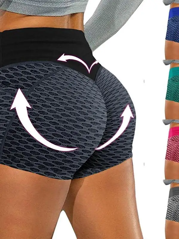 Spor cintura alta levantamento de bunda orts calças femininas de fitn yoga qui-dry ginásio t-quarto-comprimento leggings de controle de barriga