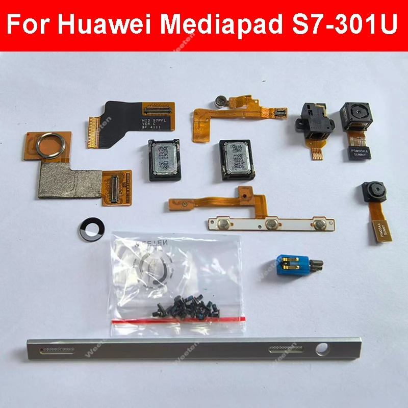 

Боковая кнопка регулировки громкости, гибкий кабель для Huawei Mediapad S7-301U, гибкий кабель для наушников, запасные части для основной камеры
