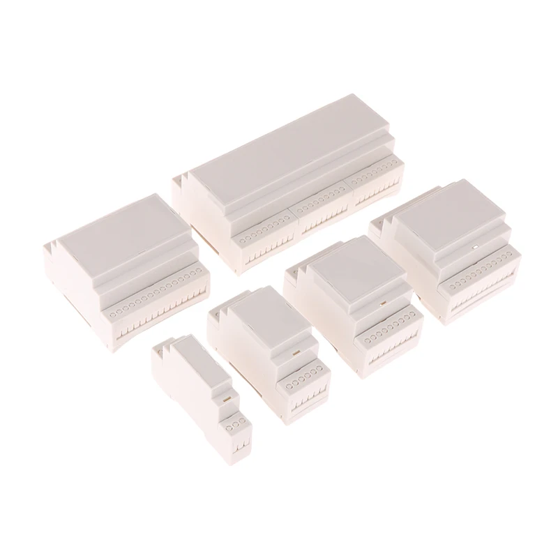 Electronic Outlet Enclosure Din Rail Style Plastic Housing Sturdy Distribution Box for Electronic Equipment Organization