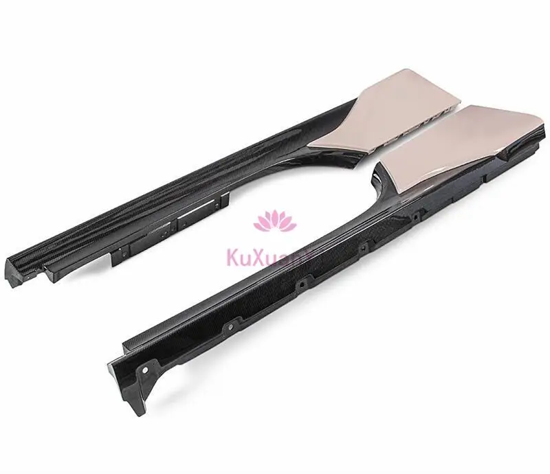 

High quality semi dry carbon fiber OEM style side skirt door lower threshold for Ferrari SF90 2020-202 body kit