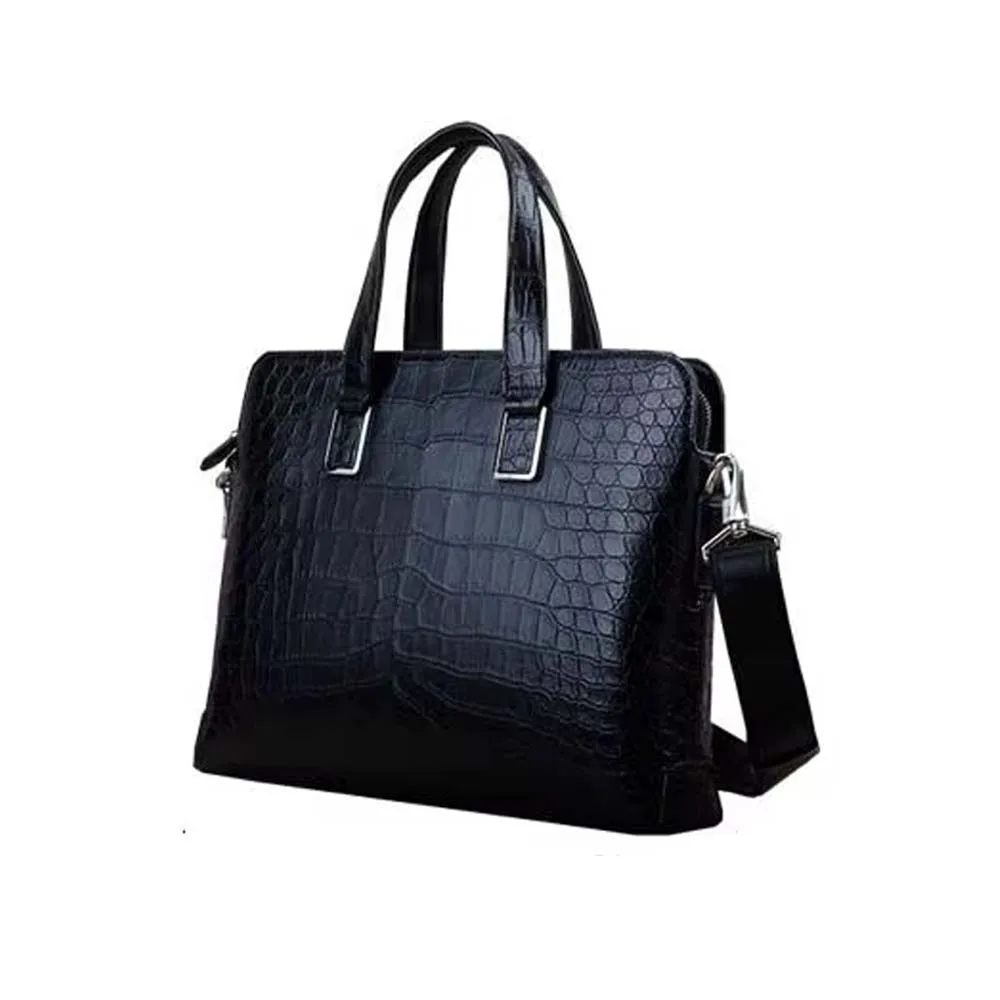 

ourui men briefcase large male handbag man single shoulder bag crocodile bag