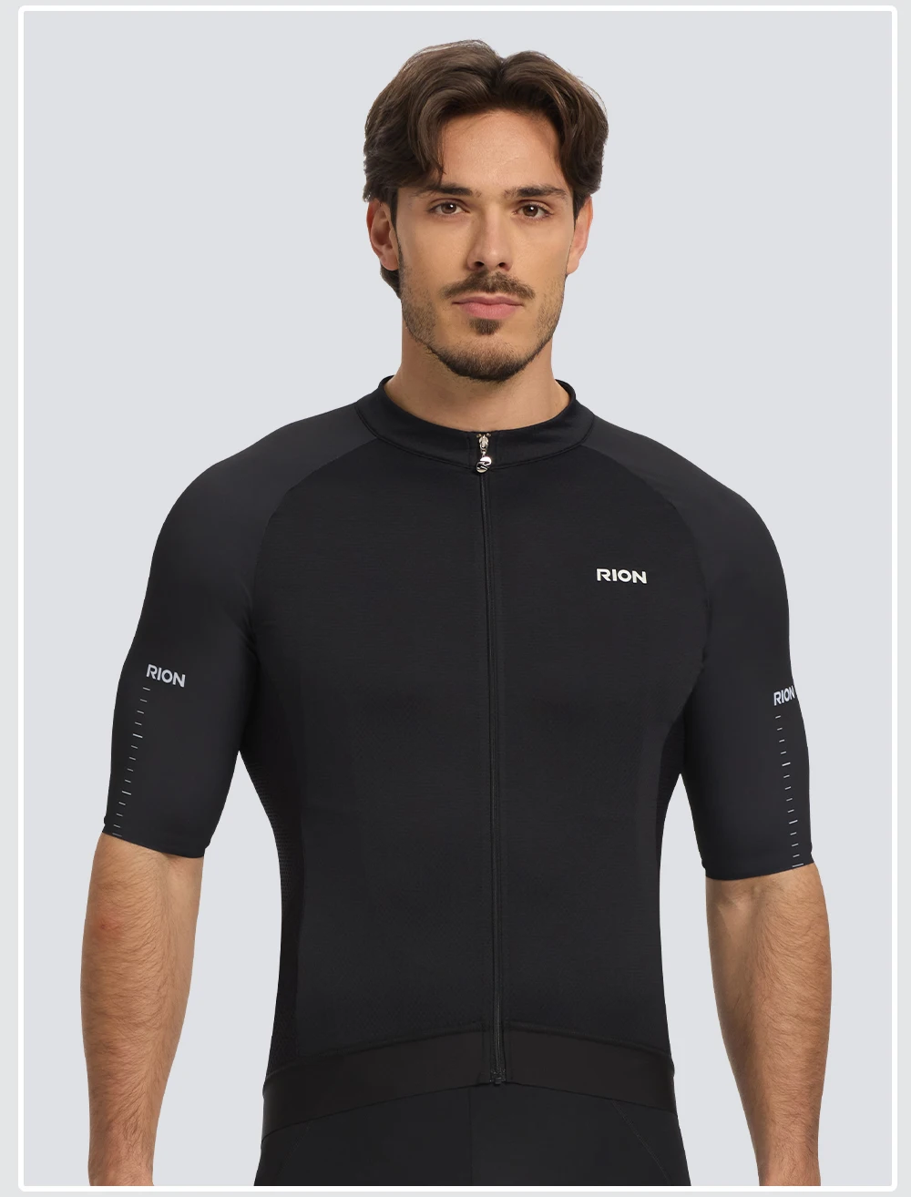 RION Herren Radsporttrikot MTB Mountainbike-Shirts UPF50+ Sonnenschutz Kurzarm Pro Fahrradbekleidung Straßenrenn-Oberteil Sommer – Detail 9