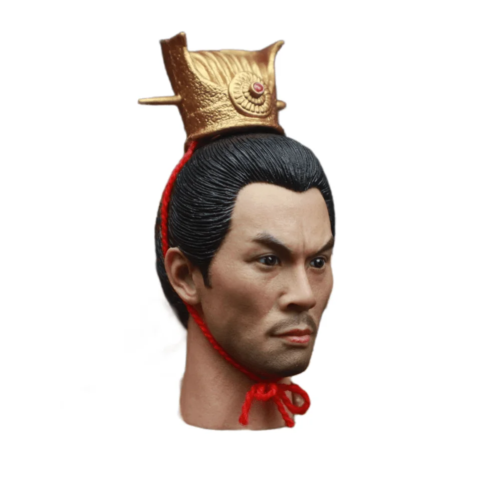 1/6 Scale Head Carving Lu Bu Male Soldier Model  Ancient China Three Kingdom  PVC Long Neck 12 Inch Action Figure Body Doll