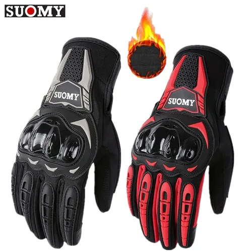 SUOMY-guantes impermeables para motocicleta para hombre y mujer, manoplas de motociclista para Motocross, pantalla táctil, para ciclismo, invierno