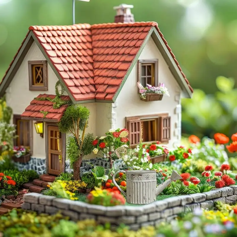 Miniature Watering Pot Alloy Watering Can Decoration Realistic Landscape Decor Toy House Desktop Ornament for Home Decoration