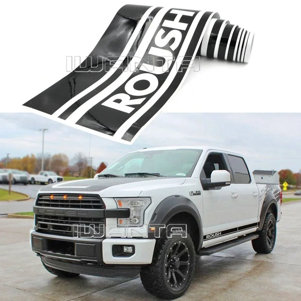 For 1Pair/2Pcs Graphics Side Skirt Stripe Sticker Body Decal Decor  d F-150 Roush 2016