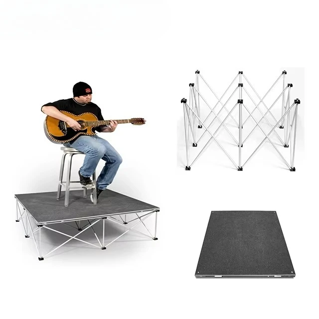 Portable outdoor easy-to-build lightweight stage for sale Mobile folding platform and portable Dj booth