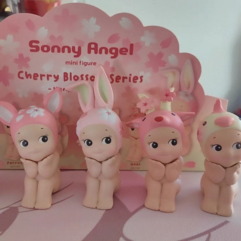 

Sonny Angel Mini Figure Limited Cherry Blossom Series Hanami Edition Blind Box Cute Desktop Decoration Creative Gift for Fans