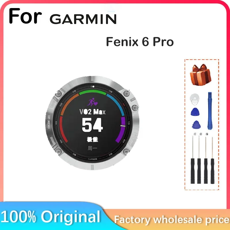 New Display Screen For GARMIN Fenix 6 Pro Fenix 6 Sapphire Silver/Carbon/Gray LCD Panel Sport Repair Parts Replacement