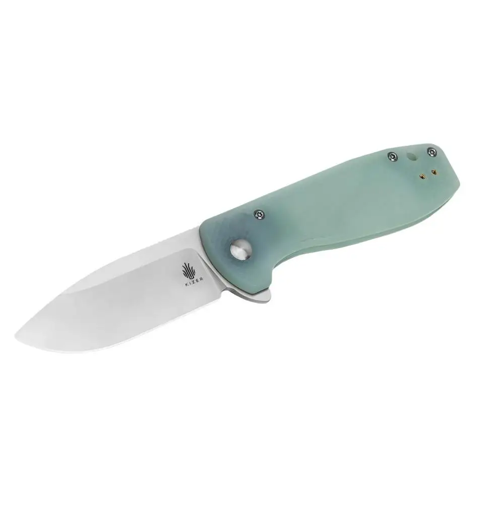 Kizer Folding  Knife Amicus L3002A1/L3002A2  Jade/Black G10 Handle 9Cr18MoV Steel Blade EDC  Knife