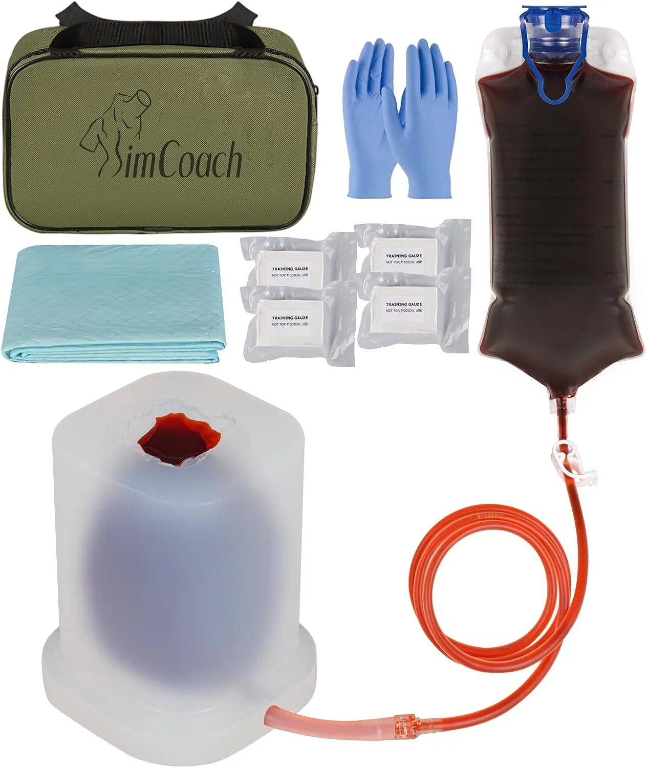 Transparent Wound Packing Trainer Kit Stop the Bleeding Wound Dress Cavity Fill Hemostasis Practice for Medic Educate First Aid