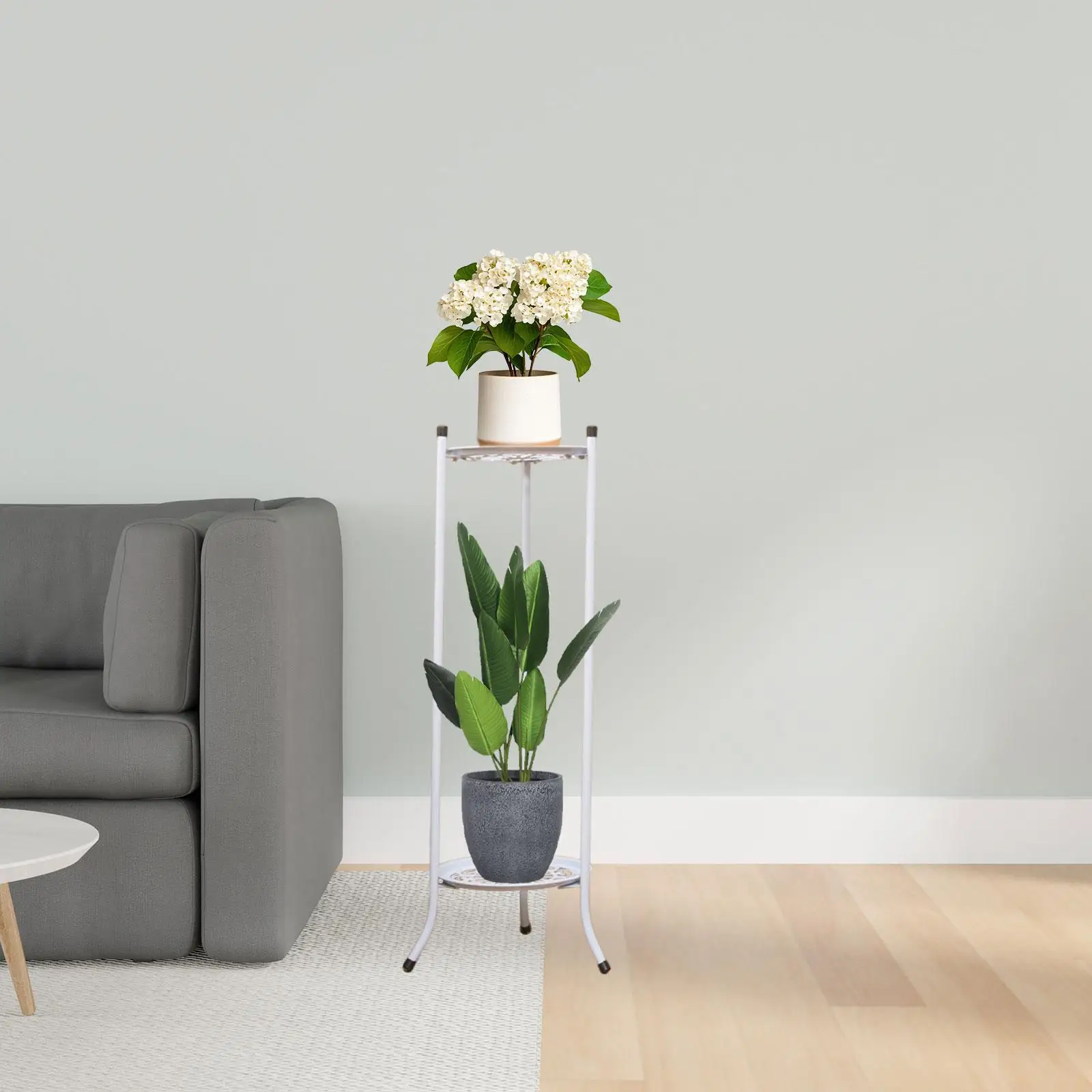 Sturdy Flower Pot Stand Indoor Tall Metal Shelf Tiered Planter Holder for Living Room and Balcony Decor