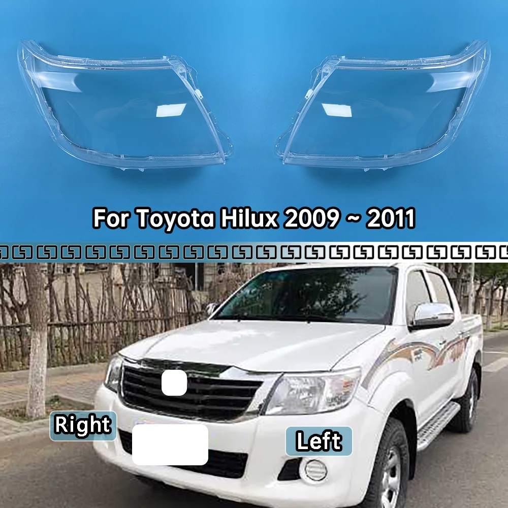 

For Toyota Hilux 2009 2010 2011 Transparent Lampshade Headlamp Cover Lamp Shade Headlight Shell Lens Plexiglass