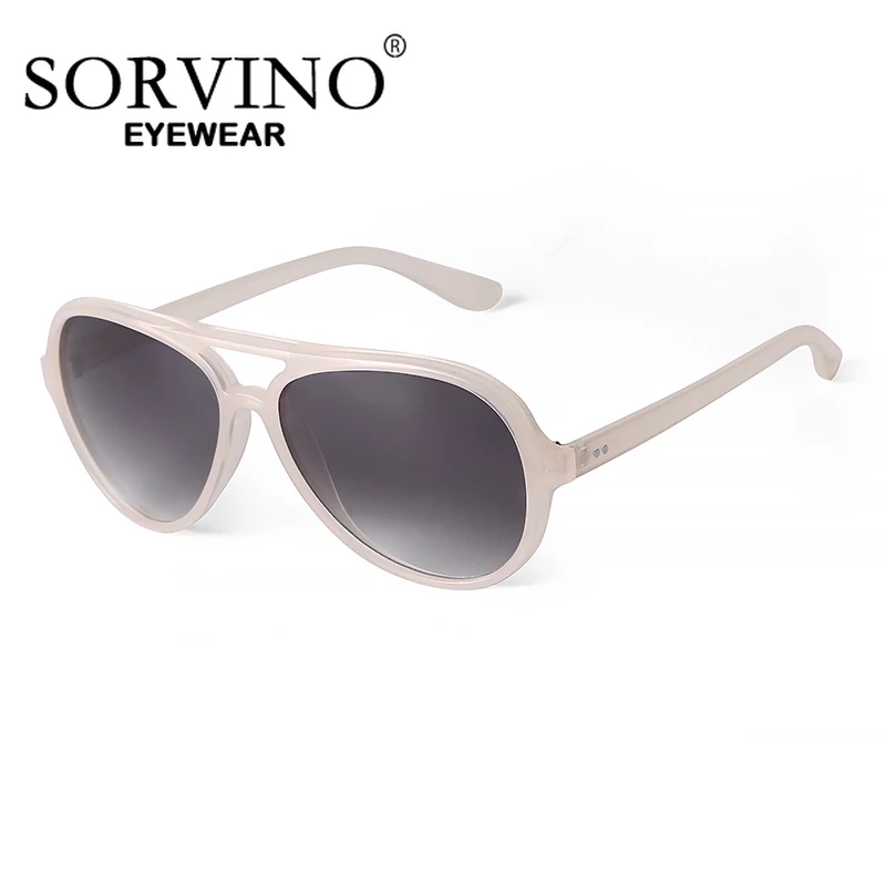 SORVINO Trend Retro Aviation Sunglasses Tortoiseshell Gradient Men Vintage Rivet Women Brand Design Oversized Pilot Sun Glasses