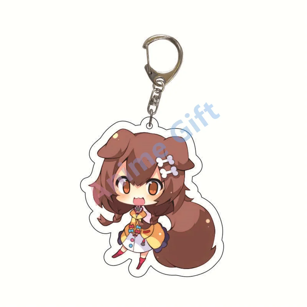 Anime Hololive V Singer Vtuber Youtuber Hakos Baelz Ouro Kronii Ceres Fauna Acrylic Figure Keychain 6cm Bags Pendant  Gift