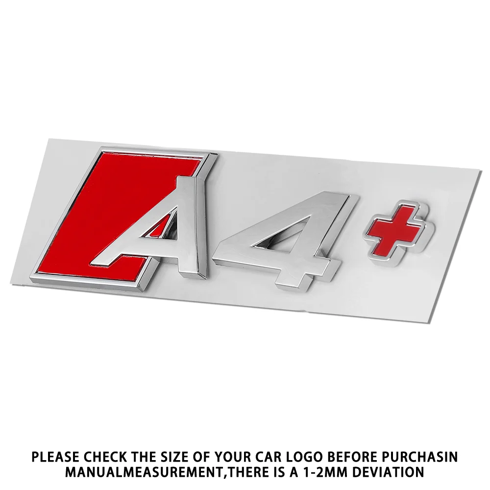 1pc 3D Aluminium für AUDI A3 A4 A5 A6 A7 A8 A3+ A4+ A5+ A6+ A7+ A8+ Auto Brief Hinten Stamm Stoßstange Emblem Aufkleber Schwanz Abzeichen Aufkleber