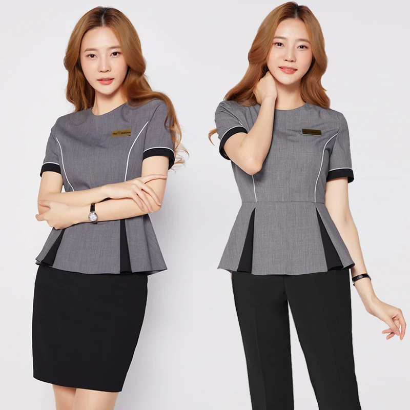 

202 New Women's Beau Therapist Work orm Hotel Skin Care Center Health Spa Management Long Sve Polyester Fibre